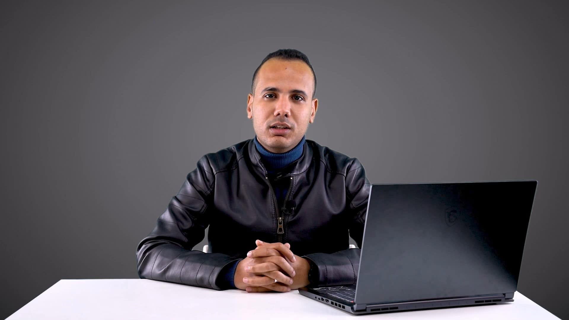 Youssef Hassan at his desk