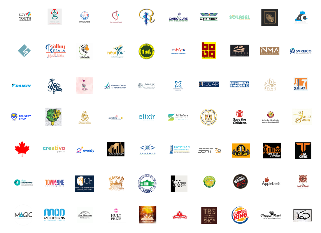 Selected client and partner logos from Youssef Hassan's portfolio