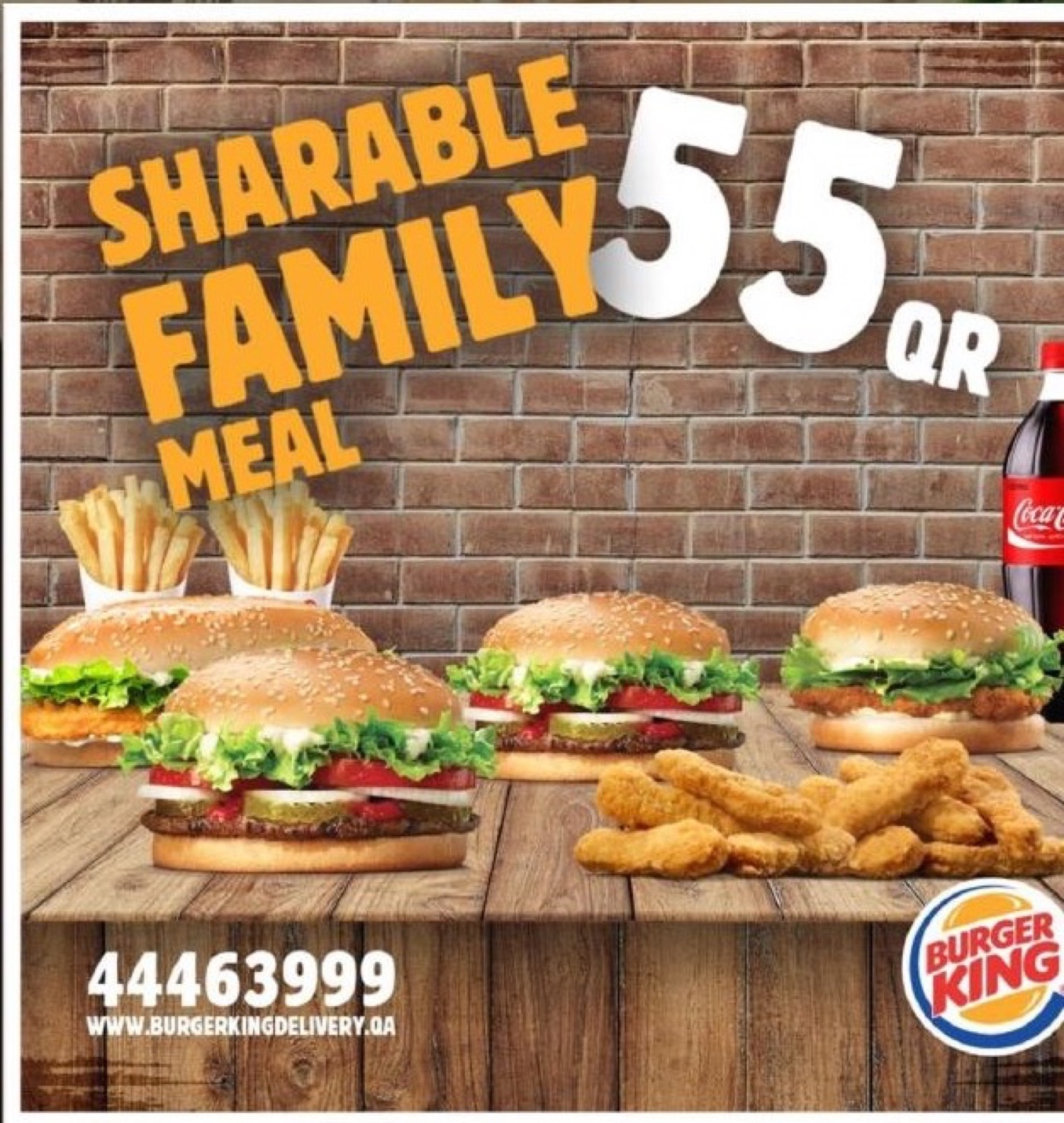 Burger King Qatar family meal artwork